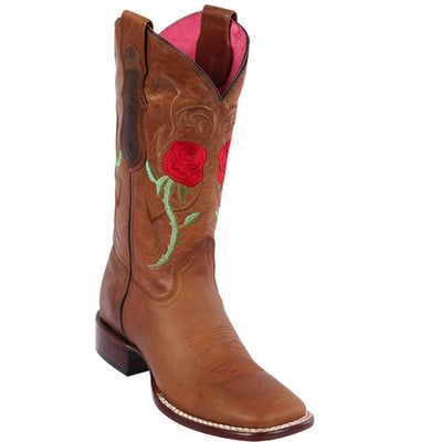 Red Rose Cowgirl Boots 1 Q322R6251:Q322R6251050M  - from alligatorwarehouse.com