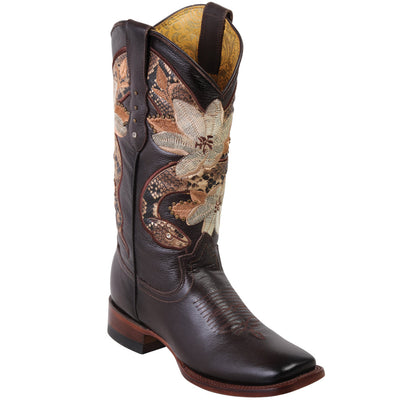 Women's Snake Embroidered Boots 1 Q322SF5294M:Q322SF5294050M  - from alligatorwarehouse.com