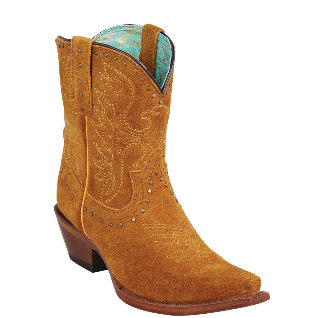 Quincy Tan Suede Booties