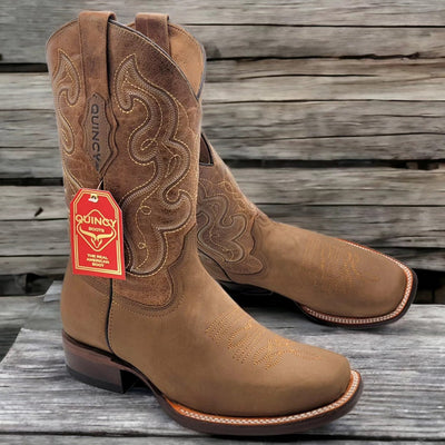 Mens Square Toe Western Boots - Tan 2 Q8126231EE:Q8126231060EE  - from alligatorwarehouse.com