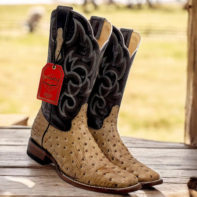 Ostrich Print Cowboy Boots 2 Q8220311EE:Q8220311060EE  - from alligatorwarehouse.com