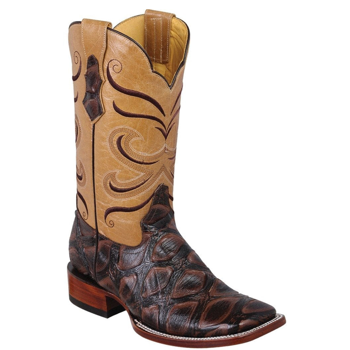 Brown Pirarucu Print Boots 1 Q8221094EE:Q8221094060EE  - from alligatorwarehouse.com