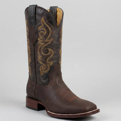 Mens Quincy Boots Wide Cowboy Boots Square Toe