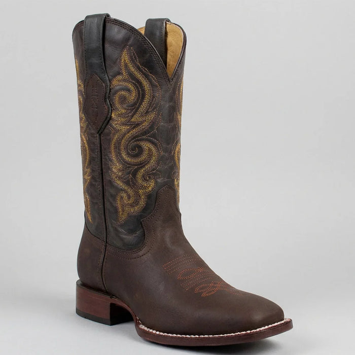 Mens Quincy Boots Wide Cowboy Boots Square Toe