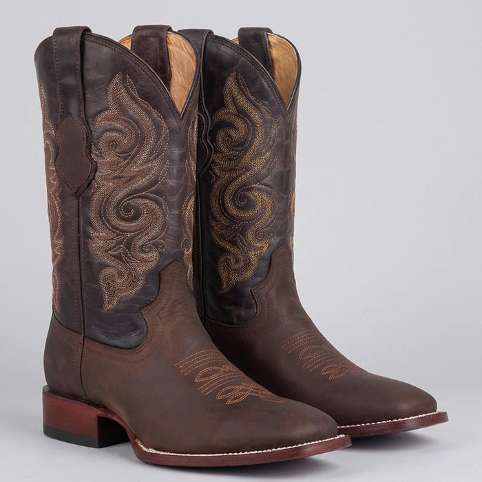 Mens Quincy Boots Wide Cowboy Boots Square Toe