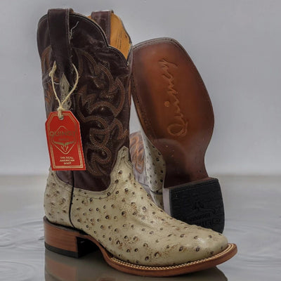 Ostrich Print Square Toe Cowboy Boots Mink 1 Q8220365EE:Q8220365060EE  - from alligatorwarehouse.com