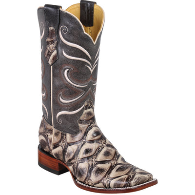 African Fish Print Cowboy Boots 1 Q822A1037EE:Q822A1037060EE  - from alligatorwarehouse.com