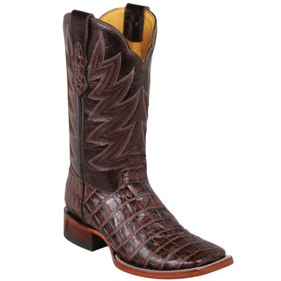 Brown Caiman Print Boots 1   - from alligatorwarehouse.com