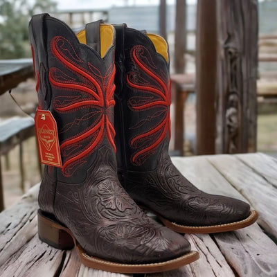 Print Hand-Tooled Cowboy Boots 1 Q8229418:Q8229418060EE  - from alligatorwarehouse.com