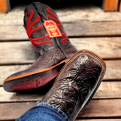 Print Hand-Tooled Cowboy Boots 2 Q8229418:Q8229418060EE  - from alligatorwarehouse.com
