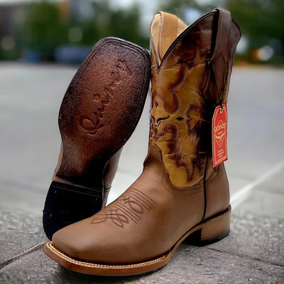 Tan Brown Square Toe Boots 1   - from alligatorwarehouse.com
