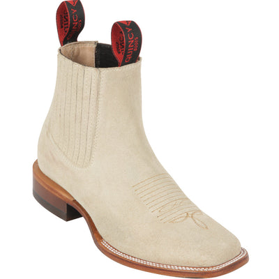 Women's Square Toe Suede Charro Boot - Bone 1 Q82BJ6304M:Q82BJ6304050M  - from alligatorwarehouse.com