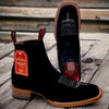 Mens Black Suede Boots - Square Toe 2   - from alligatorwarehouse.com