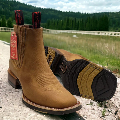 Tan Short Cowboy Boots 2 Q82BU2731EE:Q82BU2731060EE  - from alligatorwarehouse.com