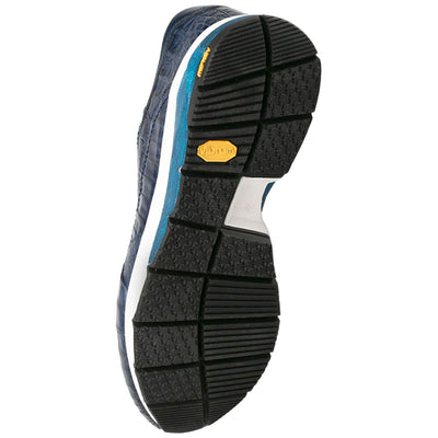 Men's Quevedo Jean/Blue Genuine Crocodile Exotic Sneaker By Mezlan Made In Spain Brand 5   - from alligatorwarehouse.com