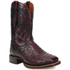 Dan Post Men’s Alamosa Black and Cherry Full Quill Ostrich Boots 4 DP5012_7_D  - from alligatorwarehouse.com