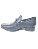 Los Altos Men's Black Ostrich Quill Buckled Dress Loafers 6   - from alligatorwarehouse.com