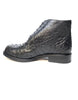 Los Altos Black Ostrich Quill Dress Ankle Boots 2   - from alligatorwarehouse.com