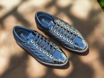 Quilted Leather Sneaker 10 KS626-02CECHESTNUT75  - from alligatorwarehouse.com