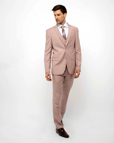 Blush Color Suit For Men - Mauve Suit - Wedding Notch Lapel Suit 1 4T-1639  - from alligatorwarehouse.com