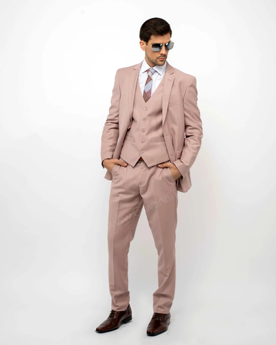 Blush Color Suit For Men - Mauve Suit - Wedding Notch Lapel Suit 2 4T-1639  - from alligatorwarehouse.com