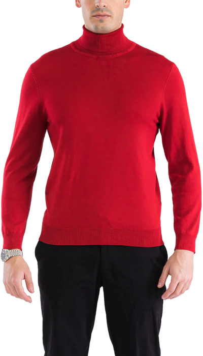 MENS RED PULLOVER TURTLENECK SWEATER 1   - from alligatorwarehouse.com