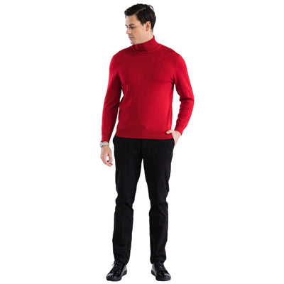 MENS RED PULLOVER TURTLENECK SWEATER 3   - from alligatorwarehouse.com