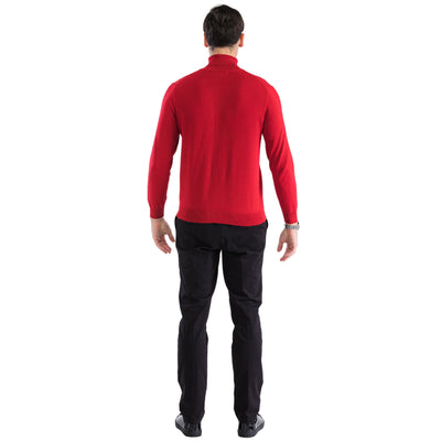 MENS RED PULLOVER TURTLENECK SWEATER 4   - from alligatorwarehouse.com