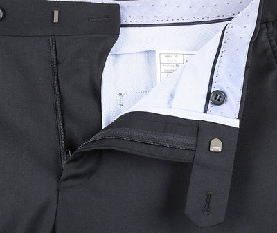 Half Canvas Wool Dress Suit Modern Fit 2 Piece in Black 7 SO6RHC100-1-MD_36R  - from alligatorwarehouse.com