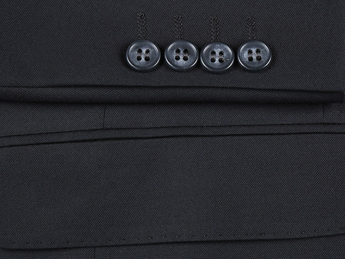 Half Canvas Wool Dress Suit Modern Fit 2 Piece in Black 6 SO6RHC100-1-MD_36R  - from alligatorwarehouse.com