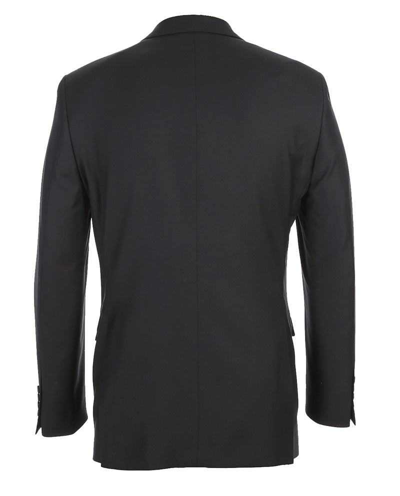 Half Canvas Wool Dress Suit Regular Fit 2 Piece in Black 4 SO6RHC100-1-CL_38R  - from alligatorwarehouse.com