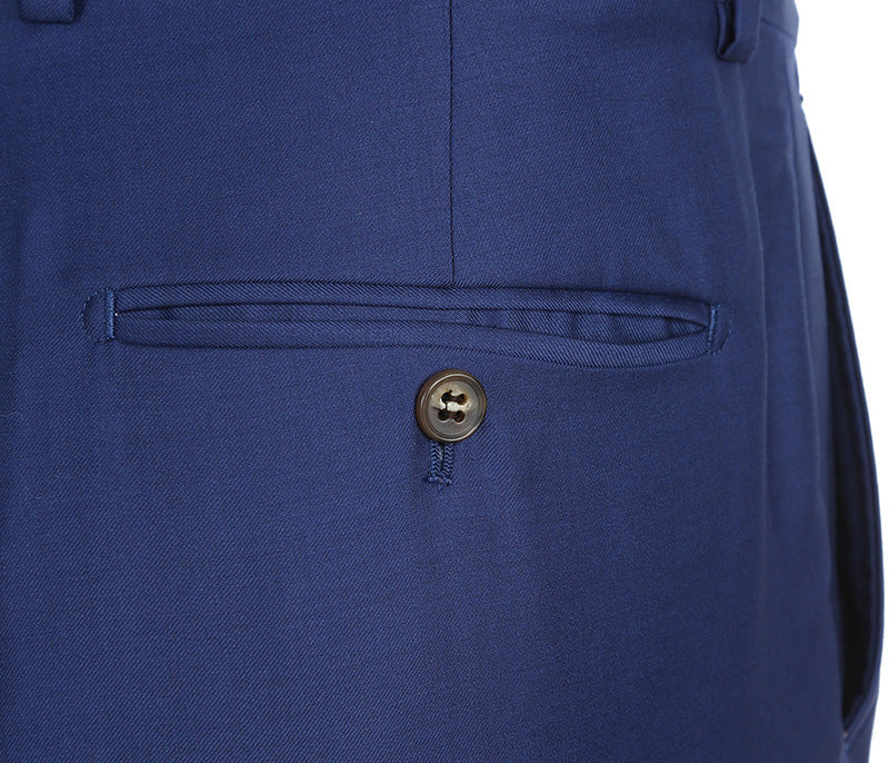 Half Canvas Wool Dress Suit Regular Fit 2 Piece in Blue 7 SO6RHC100-19-CL_38R  - from alligatorwarehouse.com
