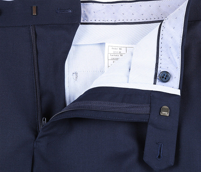 Half Canvas Stretch Wool Dress Suit Regular Fit 2 Piece in Navy 7 SO6RHC100-2-CL_38R  - from alligatorwarehouse.com