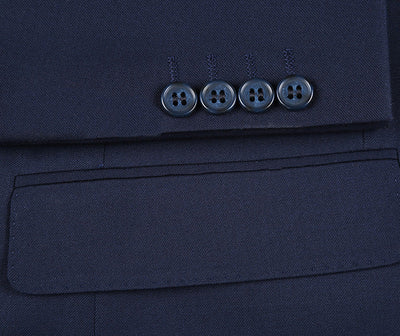 Half Canvas Stretch Wool Dress Suit Modern Fit 2 Piece in Navy 6 SO6RHC100-2-MD_36R  - from alligatorwarehouse.com