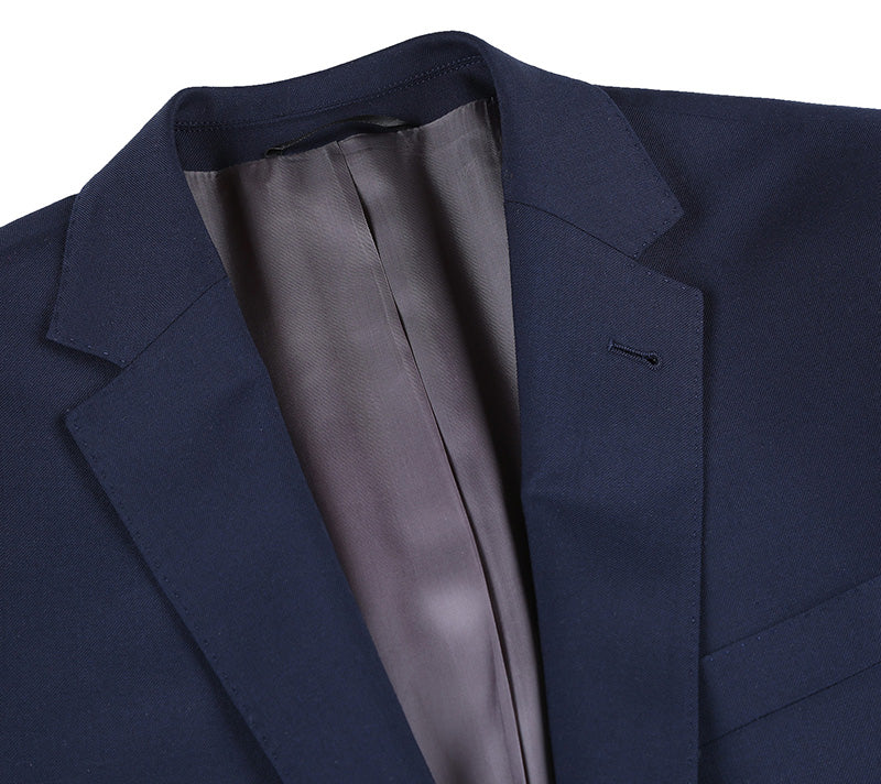 Half Canvas Stretch Wool Dress Suit Regular Fit 2 Piece in Navy 5 SO6RHC100-2-CL_38R  - from alligatorwarehouse.com