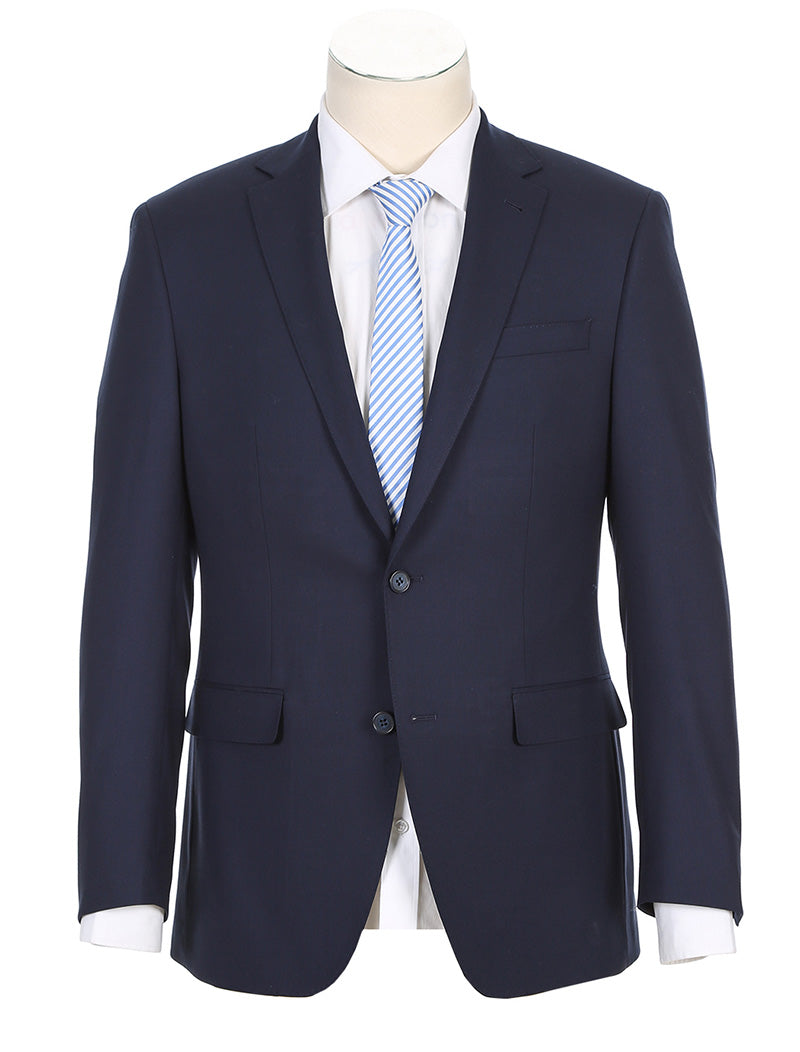 Half Canvas Stretch Wool Dress Suit Regular Fit 2 Piece in Navy 1 SO6RHC100-2-CL_38R  - from alligatorwarehouse.com