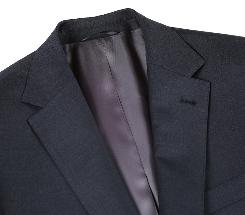Half Canvas Wool Dress Suit Regular Fit 2 Piece in Charcoal 5 SO6RHC100-3-CL_38R  - from alligatorwarehouse.com