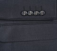 Half Canvas Wool Dress Suit Modern Fit 2 Piece in Charcoal