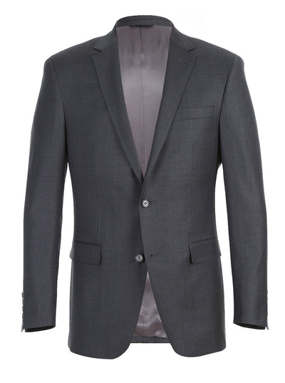 Half Canvas Wool Dress Suit Regular Fit 2 Piece in Gray 3 SO6RHC100-4-CL_38R  - from alligatorwarehouse.com