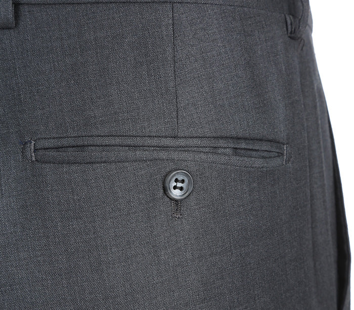 Half Canvas Wool Dress Suit Regular Fit 2 Piece in Gray 8 SO6RHC100-4-CL_38R  - from alligatorwarehouse.com