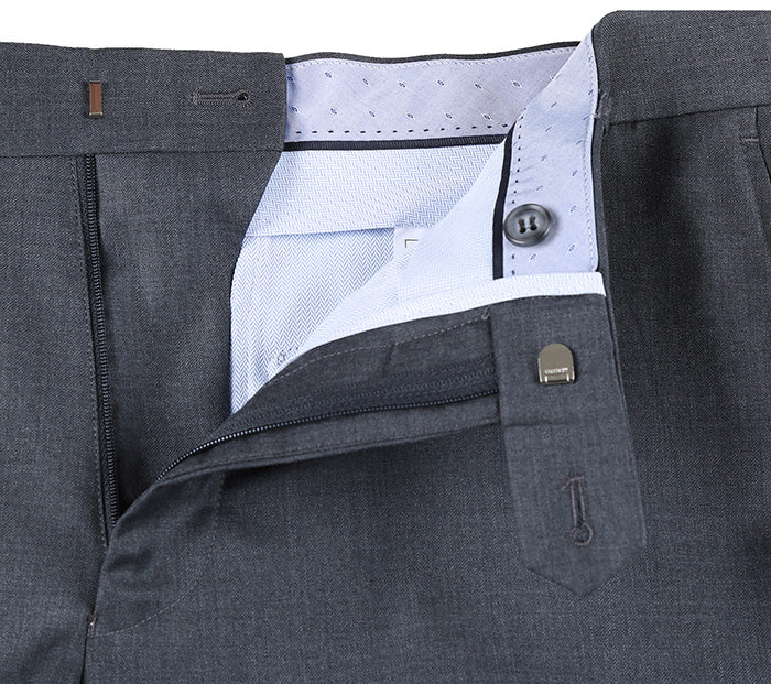 Half Canvas Wool Dress Suit Regular Fit 2 Piece in Gray 7 SO6RHC100-4-CL_38R  - from alligatorwarehouse.com