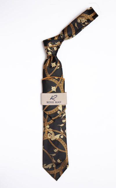 Rossi Man Tie and Pocket Round RMR454-1 1   - from alligatorwarehouse.com