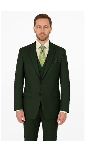 Rossi Man ELI RM117 – Classic 3-Piece Men’s Suit in Hunter Green
