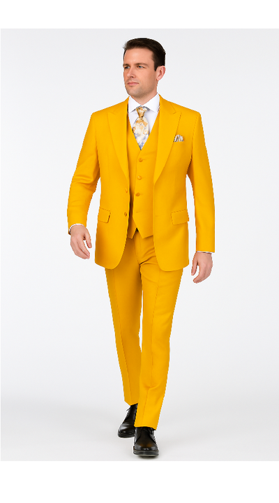 Rossi Man ELI RM103 – Modern Fit 3-Piece Men’s Suit in Bold Yellow 5 CYRUS-RM117  - from alligatorwarehouse.com