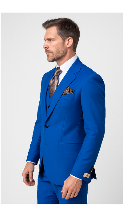 Royal Blue 3-Piece Suit – Rossi Man ELI RM110 Slim Fit Men’s Formalwear 2 CYRUS-RM117  - from alligatorwarehouse.com