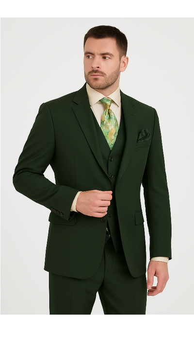 Rossi Man ELI RM117 – Classic 3-Piece Men’s Suit in Hunter Green 5 CYRUS-RM117  - from alligatorwarehouse.com