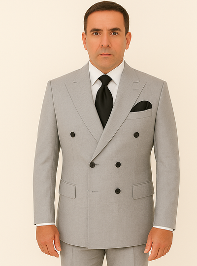 Rossi Man ARTHUR RM2305 Double-Breasted Suit – Elegant Formalwear for Men 5   - from alligatorwarehouse.com