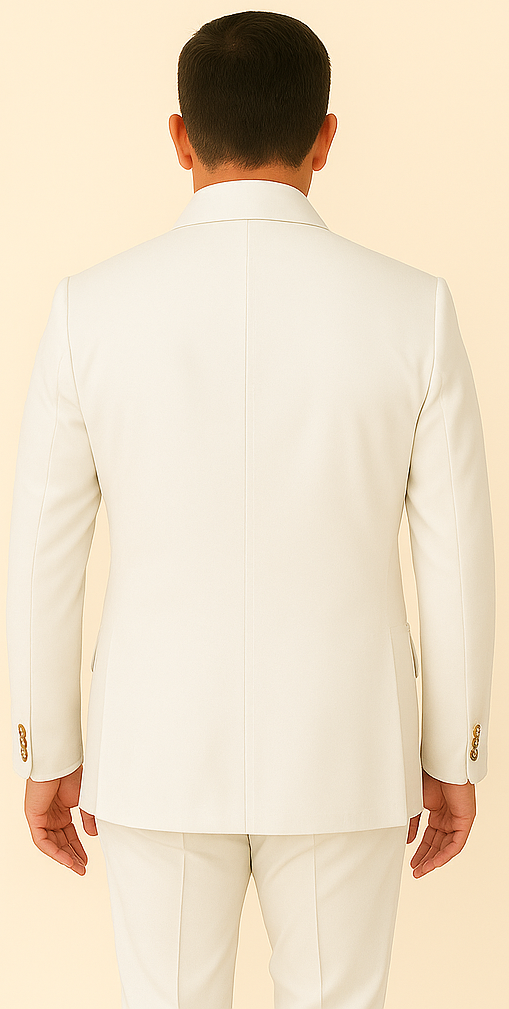 Rossi Man DUKE RM1762 Slim Fit 3-Piece White Suit – Modern Formalwear for Men 2   - from alligatorwarehouse.com