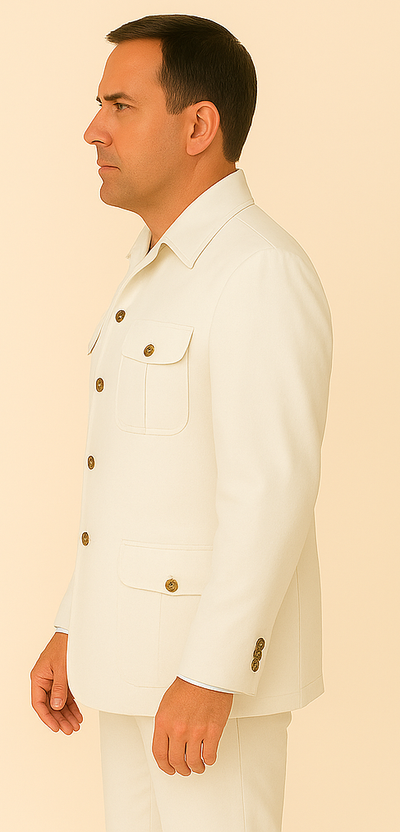 Rossi Man DUKE RM1762 Slim Fit 3-Piece White Suit – Modern Formalwear for Men 3   - from alligatorwarehouse.com