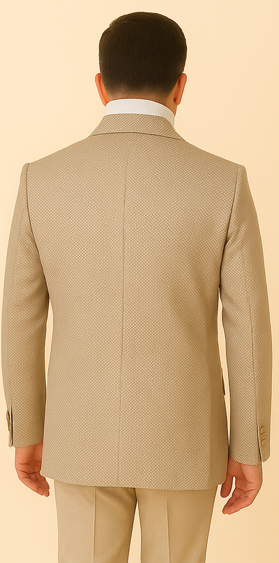 Rossi Man DUKE RM1766 Slim Fit 3-Piece Suit for Men – Modern Cream Off-White Formalwear 2   - from alligatorwarehouse.com
